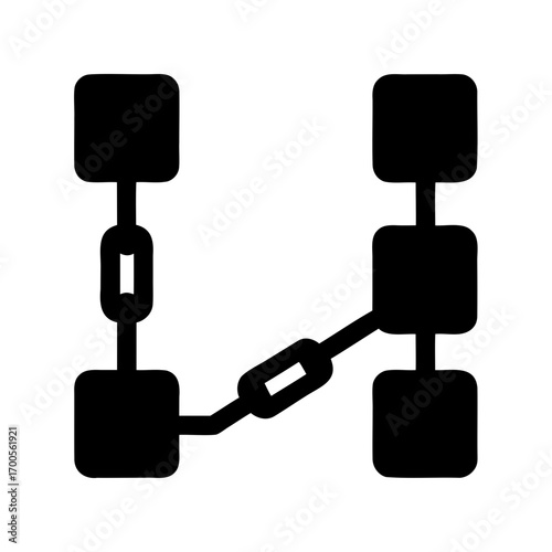 Schematic diagram illustrating connectivity and linkage between components in a system view