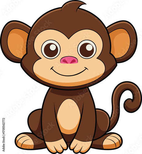 Cute cartoon monkey 