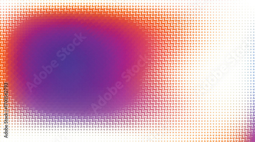 vibrant purple orange and pink gradient oval shape blended with geometric triangular texture creating a modern digital design perfect for posters websites branding
