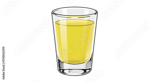 Fresh lemonade in a glass: summer beverage concept in a modern style