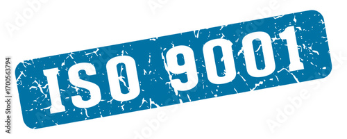 iso 9001 rectangular sign. iso 9001 stamp