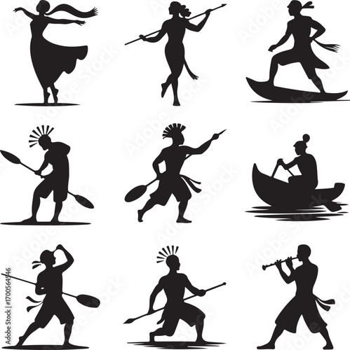 Collection of Human Silhouettes – Sports, Dance, Village Life and Daily Activities Vector Set

Silhouette Vector Bundle of People in Action – Farming, Fitness, Cycling, Yoga, Music and Lifestyle Poses