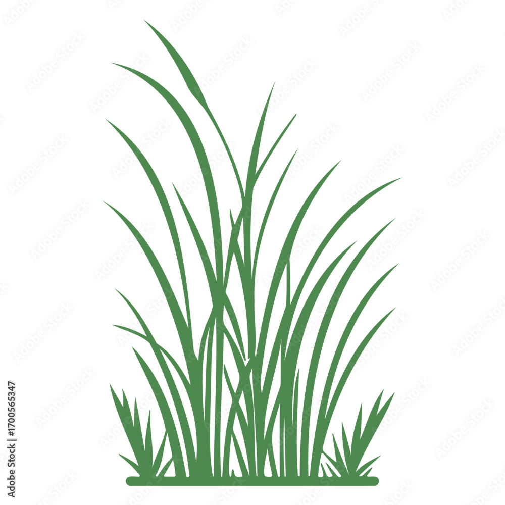 Naklejka premium grass garden illustration green