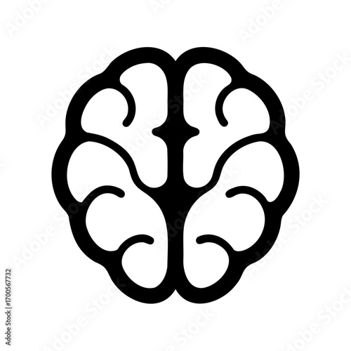 Stylized anatomical brain illustration representing intelligence knowledge thought and innovation