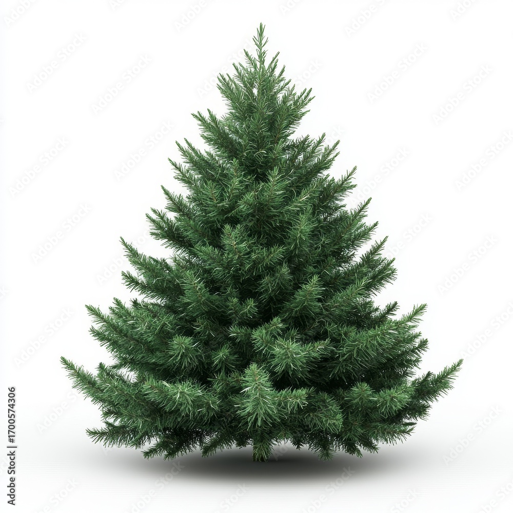 Fototapeta premium christmas fir tree with decorations