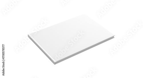 Landscape Book Mockup – Minimal Horizontal Hardcover or Catalog Template with Blank White Cover for Professional Design Presentation