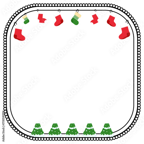 paper frame background. Hand-drawn black and white doodle frame in a playful, decorative style.