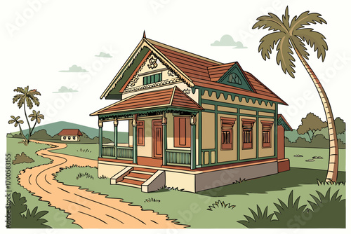 house on a tropical island