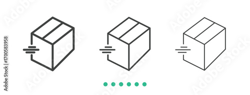 Package icon. Thin line icon vector