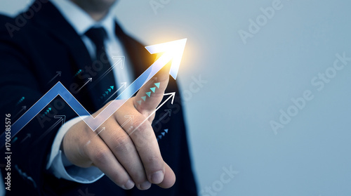 Bild auf Leinwand Analysis finance grow graph and market  investment