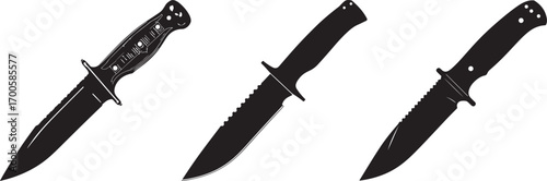 knife silhouette on white background