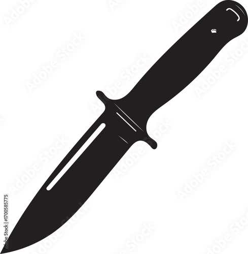knife silhouette on white background