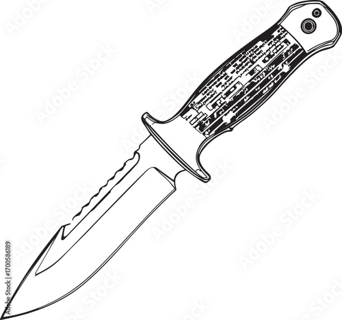 knife silhouette on white background