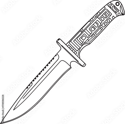 knife silhouette on white background