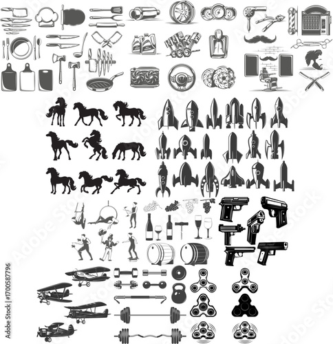 Set of siluet for logo bussines