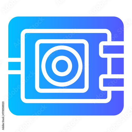 safe deposit gradient icon