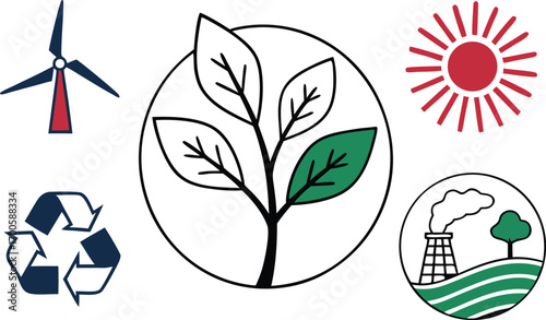 Environmental and Green Energy Icons Set