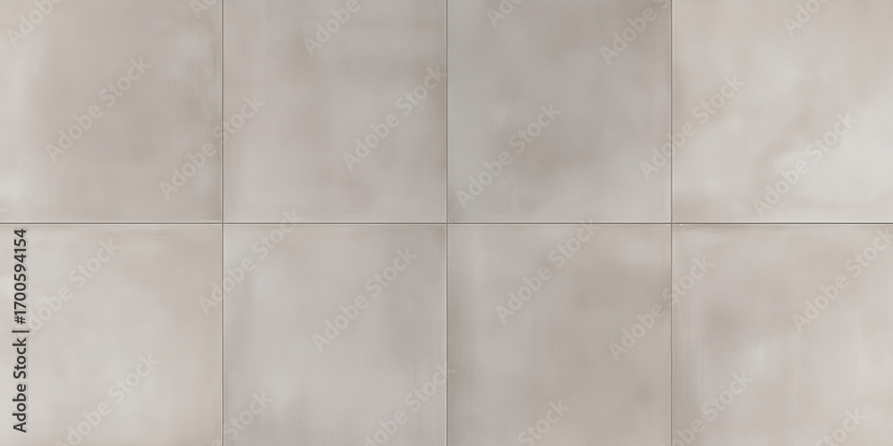 Naklejka premium Minimalist concrete tiles with a matte finish and subtle marbled veining, evoking urban loft aesthetics. Ideal for contemporary living room or industrial-style kitchen flooring.