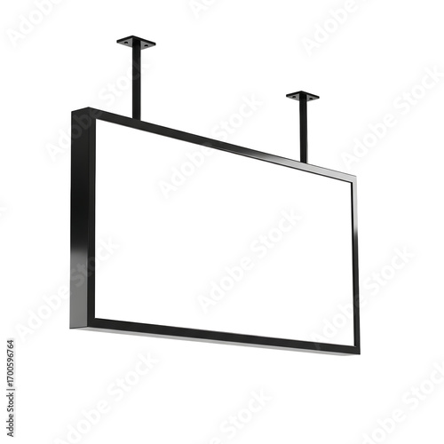 Blank Hanging Sign Mockup isolated on transparent background