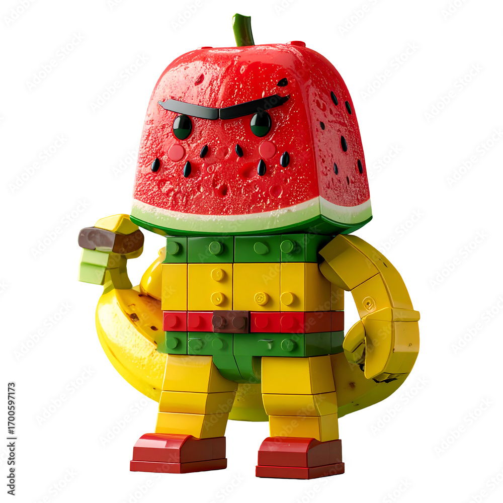 Fototapeta premium Fruit superhero figure