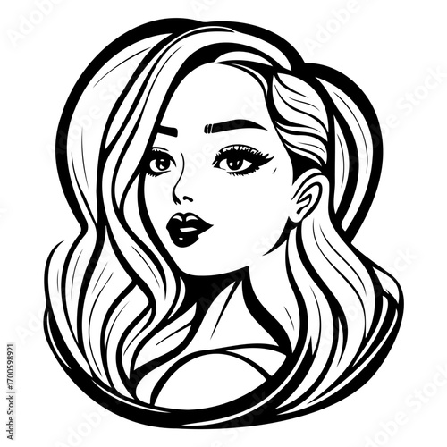 beauty girl illustration sketch