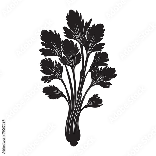 Celery vector silhouette.