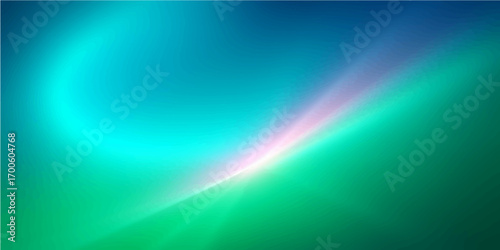 An abstract design with glowing, smooth, blue and green lines creating a digital wave pattern in dark space