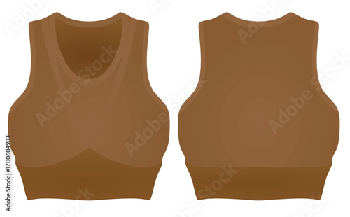 Brown bra t shirt. vector illustration	
