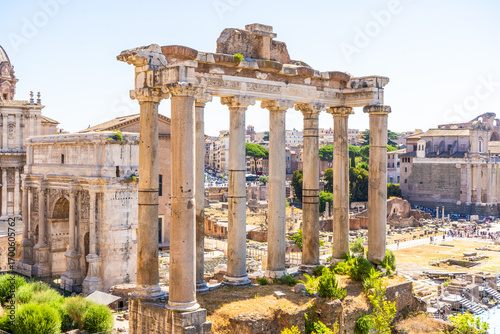 Vászonkép Columns Ruin Roman Forum architecture