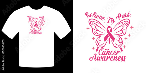 Hope and Unity: An inspirational artistic design dedicated to breast cancer awareness, a poignant symbol of hope, strength, and solidarity.