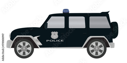 Police vehicle car. vector illustration