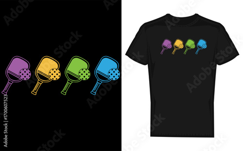 Dynamic silhouette of a pickleball player in action holding a paddle ready to serve or return a shot representing the exciting paddleball sport perfect for athletic banners and advertisements
