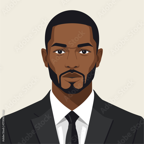 Portrait of a Confident Black Man in a Suit