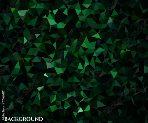 Abstract Geometric Background A Modern Design with Green Triangle Shapes and a Dark Aesthetic