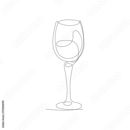 Empty wine and champagne glasses on white background