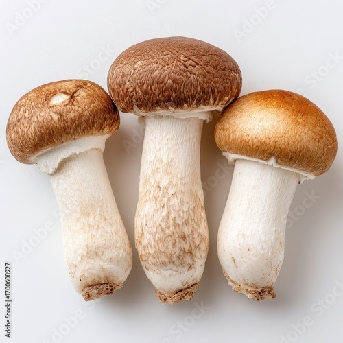 Three mushrooms arranged