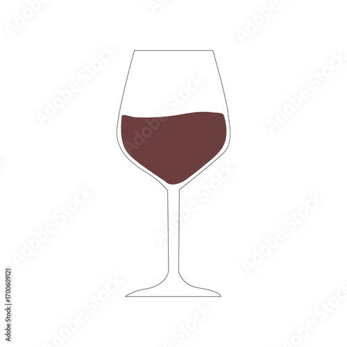 Glass of red wine isolated on white background for celebration and luxury dining