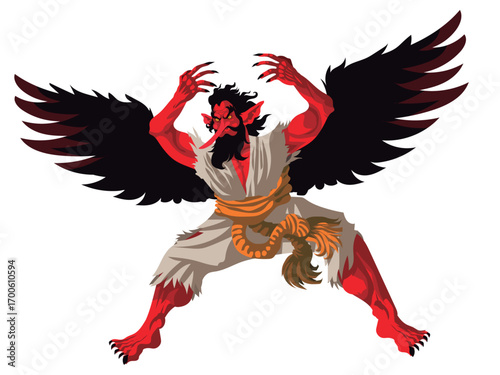 japanese mythology tengu demon warrior