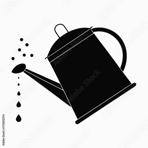 Minimalist vintage watering can vector illustration graphic vector