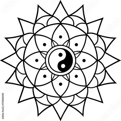 Yin Yang Harmony Mandala