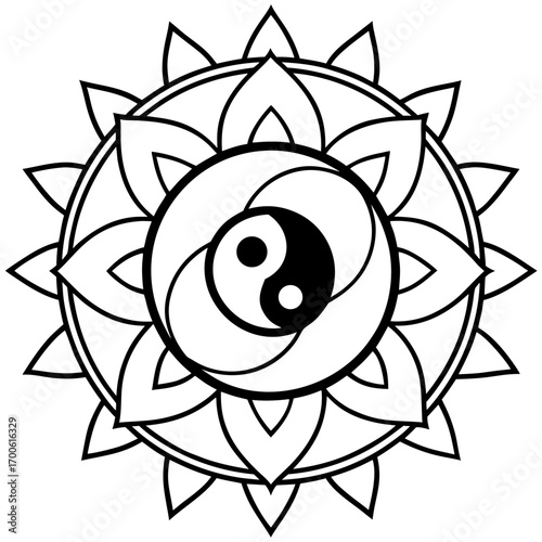 Yin Yang Harmony Mandala