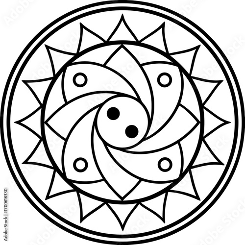 Yin Yang Harmony Mandala