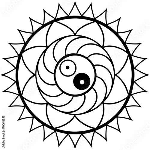 Yin Yang Harmony Mandala