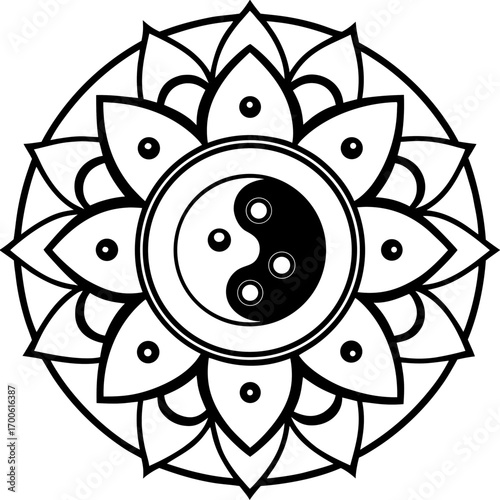 Yin Yang Harmony Mandala