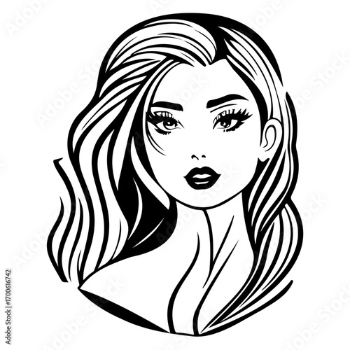 beauty girl illustration sketch