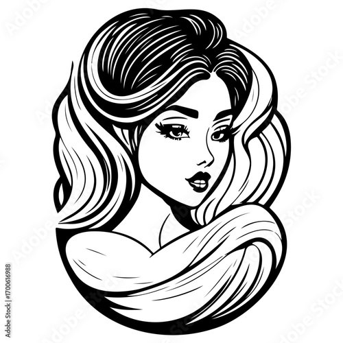 beauty girl illustration sketch