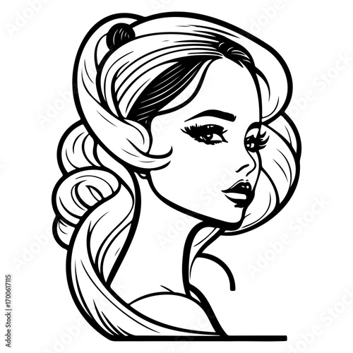 beauty girl illustration sketch