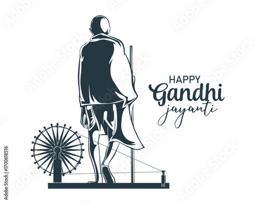 Gandhi jayanti vector illustration.