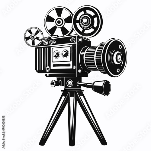 Vintage film projector illustration vector graphic vector