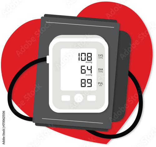 Tensiometer for checking blood pressure illustration